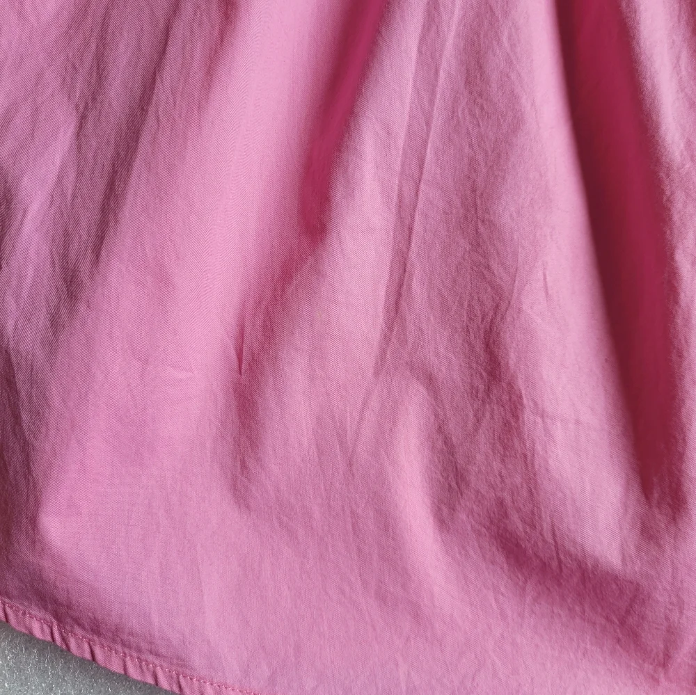 Smocked Peasant Blouse With Puff Sleeves Cotton Pink Small Cottagecore - Picture 10 of 14